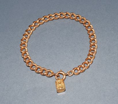 BRACELET in 18K (750 /°°) yellow gold, with...