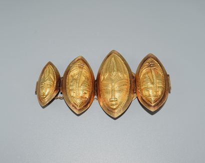 18K (750/°°) yellow gold BRACELET with 5...