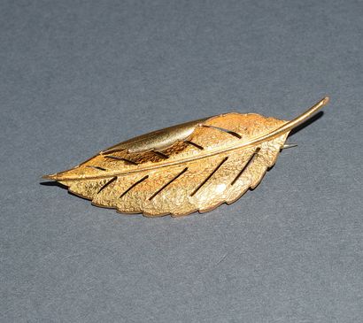 18K (750 /°°) yellow gold BROCHURE featuring...