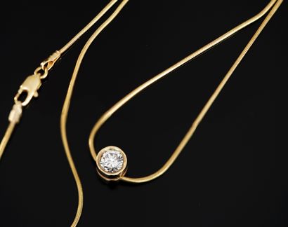 14k yellow gold (585/°°) snake chain necklace...