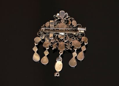 Antique silver and gold openwork brooch,...