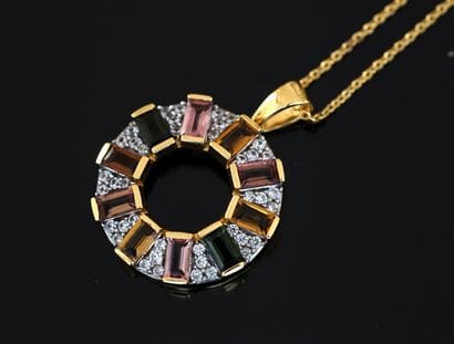 925/°° gold-plated silver (vermeil) PENDANT...