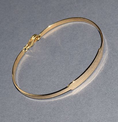 Unengraved 18K (750 /°°) yellow gold oval...