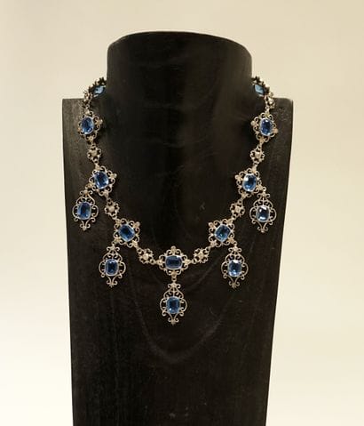 DRAPERIE NECKLACE in silver, boar hallmark,...