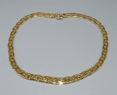 COLLAR in 18K (750/°°) yellow gold, bean...