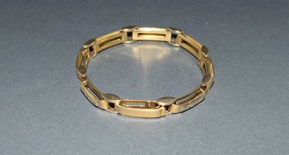 GOURMETTE in 18K (750 /°°) yellow gold, men's...
