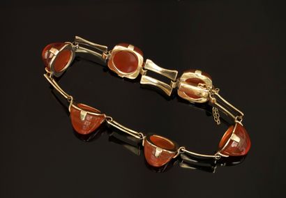 18k (750/°°) gold BRACELET with openwork...