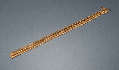 BRACELET in 18K (750 /°°) yellow gold with...