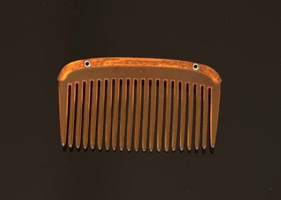 Blond horn PEIGNE, set in silver min 800/°°...