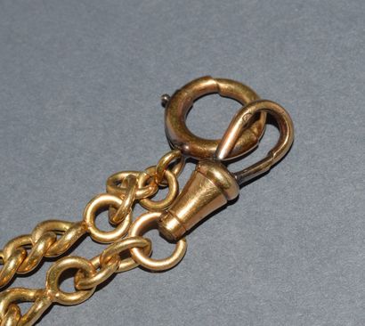 18K (750 /°°) yellow gold GOUSSET CHAIN,...
