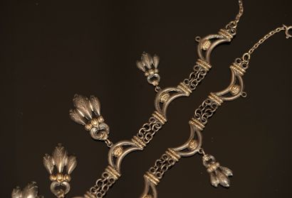 NECKLACE in silver min 800/°° composed of...