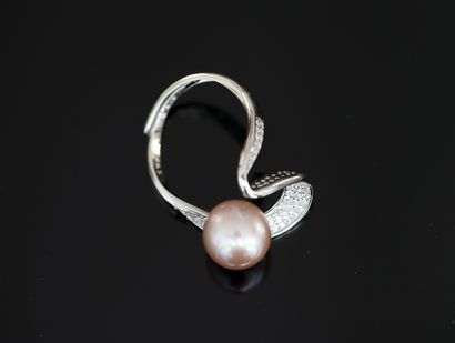 RING in silver min 800/°° with white stones...
