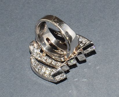 IMPOSSIVE matching ring in 18K (750/°°) white...