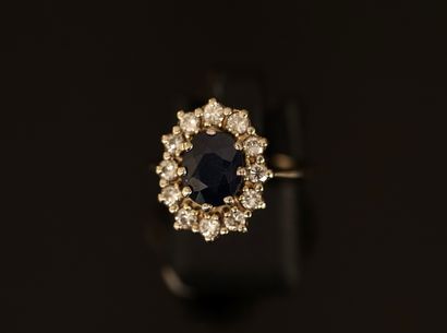 POMPADOUR RING in 18K (750/°°) white gold,...