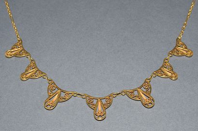 DRAPERIE NECKLACE in 18K (750 /°°) yellow...