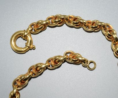 COLLAR in 18K (750/°°) yellow gold, fancy...