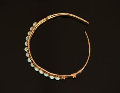 Rigid opening BRACELET in 14K (585/°°) rose...