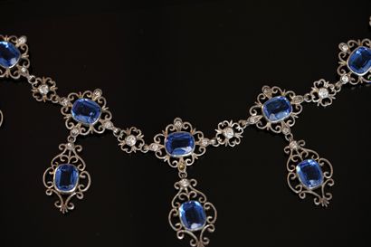 DRAPERIE NECKLACE in silver, boar hallmark,...