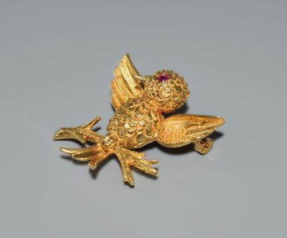 BOUCHERON PARIS - PENDENTIF BROCHE in 18k...