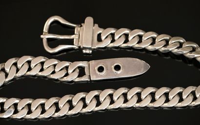 925/°° silver COLLAR with gourmette links,...