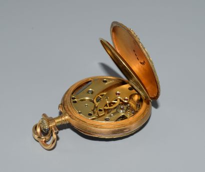 MONTRE GOUSSET in 18K (750/°°) yellow gold,...