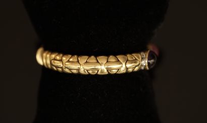 RIGID OPEN BRACELET in 18K (750/°°) yellow...