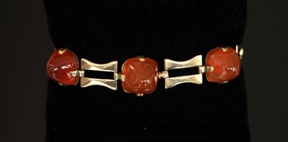 18k (750/°°) gold BRACELET with openwork...