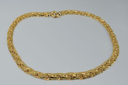 COLLAR in 18K (750/°°) yellow gold, bean...