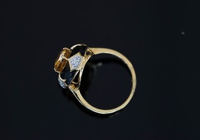 925/°° silver-gilt (vermeil) ring, round...