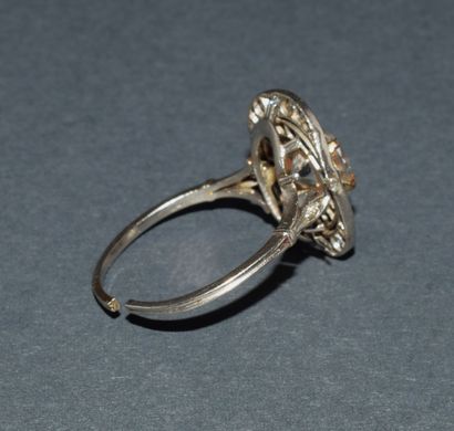 RING in platinum 950 /°° Art Deco period,...