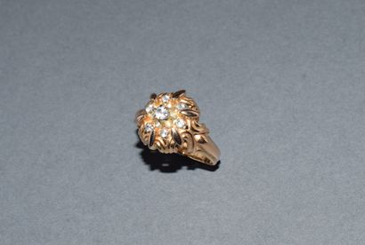 EFFECT RING in 18K (750 /°°) yellow gold,...