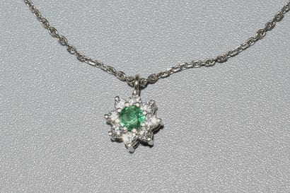 COLLAR in 18K (750/°°) white gold, forçat...