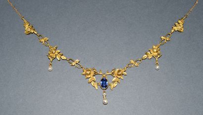 DRAPERIE COLLAR in 18K (750 /°°) yellow gold,...