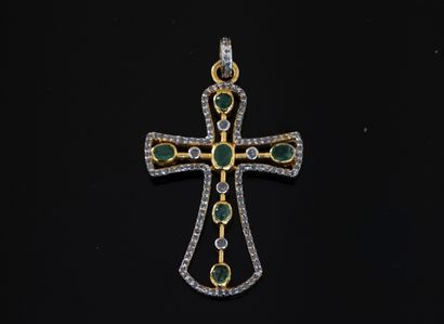 925/°° gilt silver (vermeil) openwork CROSS...