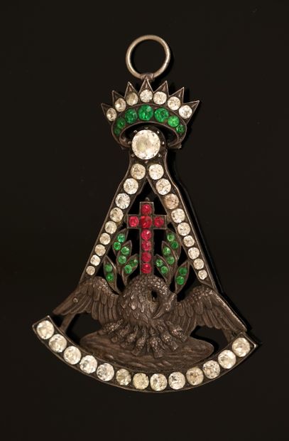 ROSE-CROIX PENDANT in min. 800/°° silver...