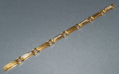 GOURMETTE in 18K (750 /°°) yellow gold, men's...