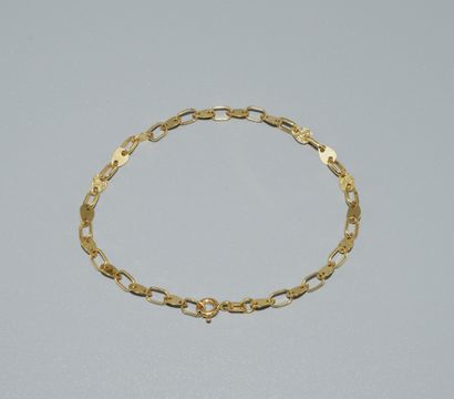 BRACELET in 18K (750/°°) yellow gold, fancy...