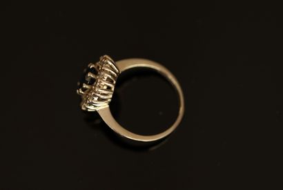 POMPADOUR RING in 18K (750/°°) white gold,...