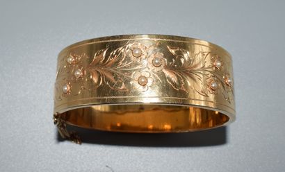 BRACELET JONC in 18k (750/°°) yellow gold,...