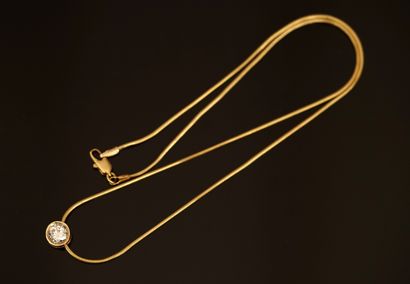 14k yellow gold (585/°°) snake chain necklace...