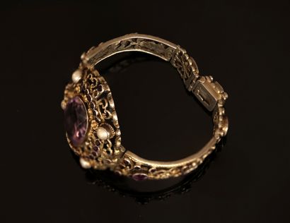 BRACELET, semi-rigid, hinged and opening,...