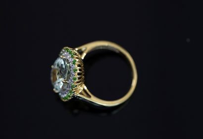 925/°° gold-plated silver (vermeil) ring...