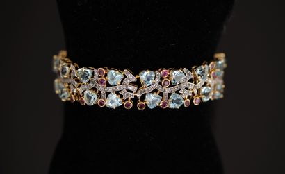 BRACELET in 925/°° gold-plated silver (vermeil),...