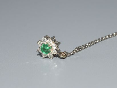 COLLAR in 18K (750/°°) white gold, forçat...