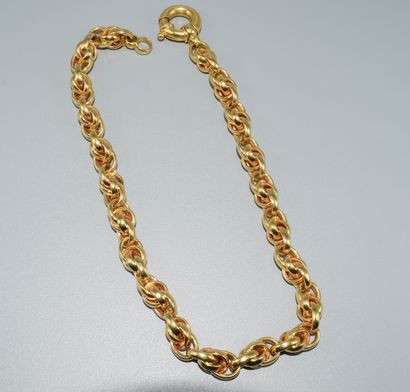 COLLAR in 18K (750/°°) yellow gold, fancy...