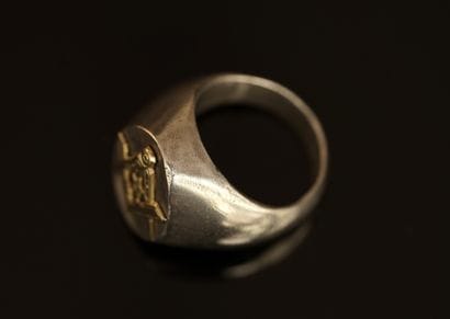 Masonic CHEVALIER in silver min 800/°° applied...