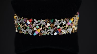 BRACELET in silver gilt (vermeil) min 800/°°,...