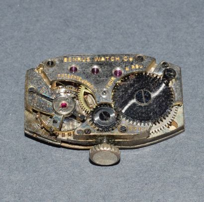 Art Deco period BRACELET WATCH, signed BENRUS...