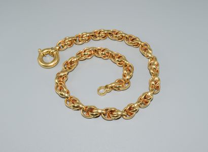 COLLAR in 18K (750/°°) yellow gold, fancy...