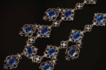 DRAPERIE NECKLACE in silver, boar hallmark,...